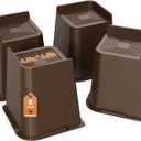 MYMULIKE Bed Risers Heavy Duty, Oversized Furniture Risers, Support Up to 6000 Lbs, Lift 6 inch for Couch, Sofa, Table,Chair (Dark Brown 4 Pack, 6 inch)