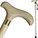 Unstained Raw Wood Walking Cane DIY Wooden Walking Stick for Men Women Seniors with Wrist Strap and Rubber Tip -36 Inches