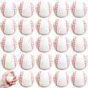 20 Pcs Baseball Stress Ball,2.5 Inch Mini Squeeze Foam Baseball,Relaxable Sports Ball for Themed Party Favors,Decoration,Anxiety Relief