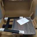 Alawooder 25 Inch Mobile Folding Desk - No Assembly, Pneumatic Sit-Stand, 29-42" Height Adjustable Rolling Laptop Desk with Hidden Wheels, 0-90 Tilt Top for Home Office, Craft & Study (Brown)