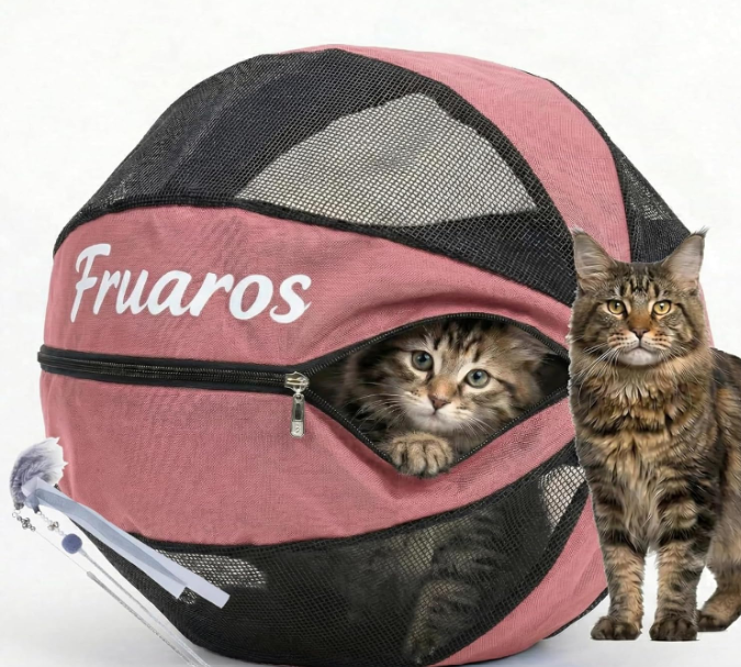 Outdoor Cat Exercise Ball, Breathable Interactive Rolling Toy for Indoor & Outdoor Play, Durable Lightweight Cat Play Ball for Exercise & Enrichment