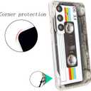 FAteamll Case for Galaxy S26 Shockproof Scratchproof with TPU Soft Bumper Retro Cassette Tape Case Compatible with Samsung Galaxy S26