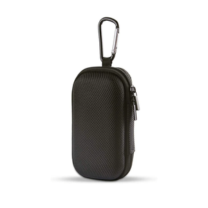 Portable Hard EVA Case, Hootek Protective Hard Shell Travel Carrying Case Bag with Dual Zipper and Metal Carabiner for MP3 Players, USB Cable, Earphones, Memory Cards, U Disk, Lens Filter, Keys, Coins