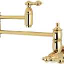 Kingston Brass KS3102AL Restoration Pot Filler, Polished Brass