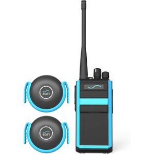 SONR Dual Receiver Pack Swim Coach Communicator, Waterproof, Underwater Communicator, Swimming, Swim, Coach Gifts, Bone Conduction, Real-time Coaching, Headphones, Metronome (Black)