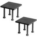 2 Pack 5" x 5" Steel Concrete Embed Anchor Plate, Weld On Square Base Plate, 3/8" Thick