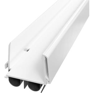 32 Inch White Adjustable Double Bubble Under Door Seal for Exterior Doors, 32 inch Door Sweep with Drip Edge & Drainage Channel Avodah Hardware