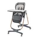 6 in 1 Convertible High Chairs for Babies and Toddlers,Portable High Chair with Dishwasher Tray and 4 Wheel,Booster Seat for Dining Table,Foldable Toddle and Baby Feeding Highchair (Gold-Grey)
