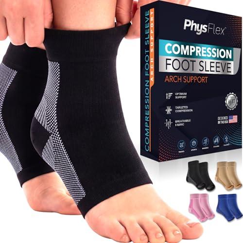 Ankle Brace Socks - Ankle Compression Sleeve - Foot Brace for Women & Men - Tendonitis & Arthritis Ankle Support Sports Running, Plantar Fasciitis Relief & Stabilizing Ankle Wrap