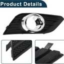 Fog Light Grill for Buick Encore 2013-2016 No.95470235 Front Right Front Lower Bumper Fog Light Cover Inserts Black,Silver Tone 1 Pc