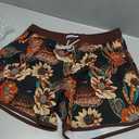 SURF CUZ Mens Swim Trunks 5" Swim Shorts Vintage Bathing Suits with Mesh Lining 80s 90s Retro Swimwear Board Shorts (Large)