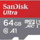 SanDisk 64GB Ultra microSDXC -I Memory Card with Adapter - 120MB/s, C10, U1, Full HD, A1, Micro SD Card - SDSQUA4-064G-GN6MA