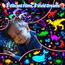 COOLNIGHT Night Light for Kids, 93 Lighting+3 Films Kids Night Light Projector, Remote+ Dimmable Star Projector,360 Ceiling Stars Glow in The Dark Stars, Christmas Gifts for 4 Year Old Boy Birthday Gift, Black