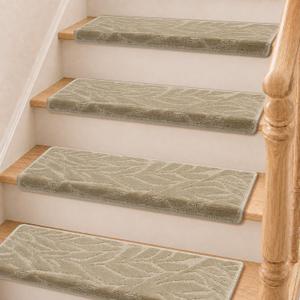 RORA Bullnose Stair Treads for Wooden Steps,Indoor,14Pcs,Beige