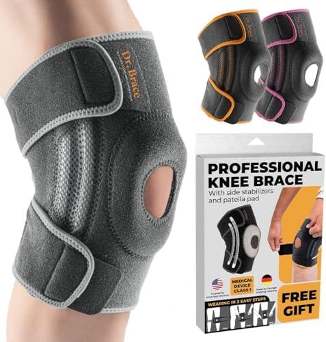 DR. BRACE ELITE Knee Brace with Side Stabilizers & Patella Gel Pads for Maximum Knee Pain Support and fast recovery for men and women-Please Check How To Size Video (Moon, XX-Large)