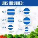 Replacement Lids for Pyrex Glass Food Storage Containers Rectangular (1) 1-Cup (2) 2-Cup (2) 4-Cup (1) 7-Cup (2) 3-Cup (1) 6-Cup Round Rectangle (Blue)