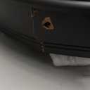 Decor Therapy Half Moon Entry Table, With Shelves & Easy Assembly, Farmhouse Entryway Table, Black, Wood - (28.5" x 11.8" x 28.5")