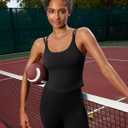 RUNNING GIRL Yoga Tank Tops for Women Built in Shelf Bra B/C Cups Strappy Back Activewear Workout Compression Tops (L)