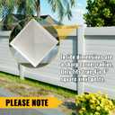 VIVIDA 4" x 4" Vinyl Post Caps (2-Pack), White PVC Pyramid Fence Post Top Caps for Actual 4" x 4" Vinyl Fence, Deck, Mailbox