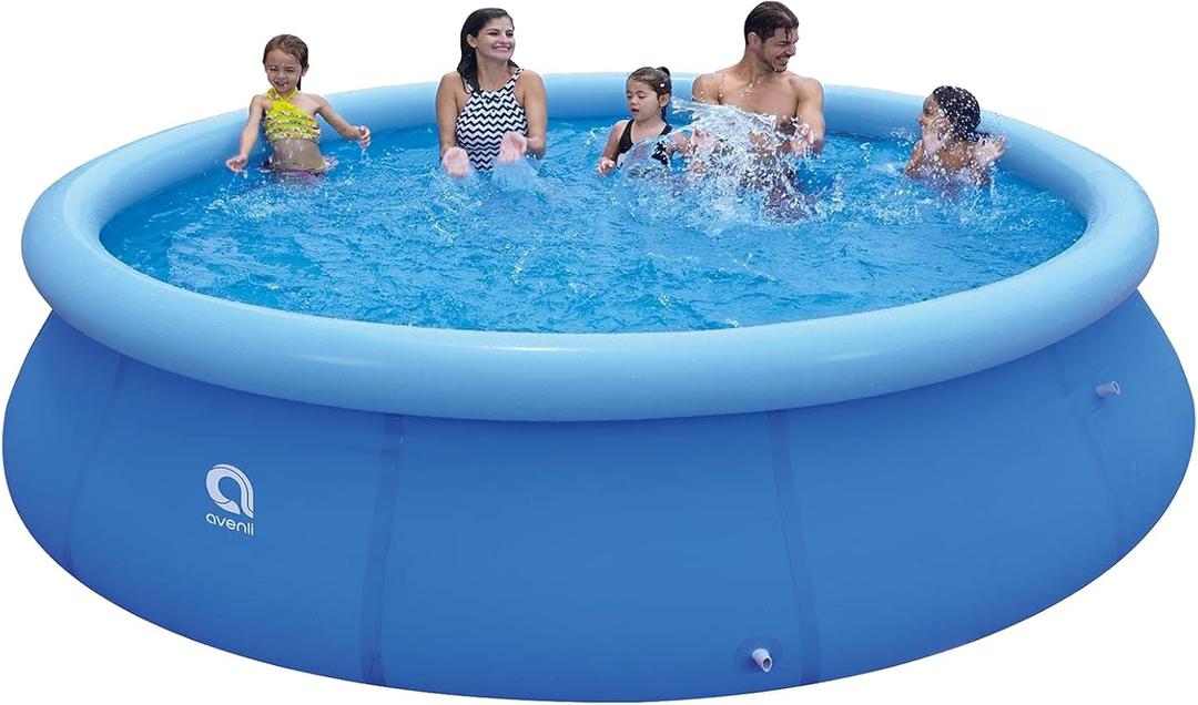 DIMAR GARDEN 14ft x 33in Inflatable Swimming Pool, Outdoor Round Top Ring Above Ground Pools