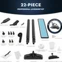 Heavy-Duty Steam Cleaner - 1500W Multipurpose Handheld Floor Steamer with 22 Accessories 16ft Cord for Home, Car Detailing, Tile, Grout, Carpet, Wallpaper, Upholstery, Window, Deep Cleaning