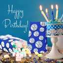 Zonon 30 Pack Baseball Goodie Gift Bags Party Treat Favor Blue Baseball Snack Paper Bags for Team Sports Theme Birthday Party Decor Game Celebration