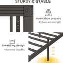 COMASACH Queen Bed Frame, Heavy Duty 12" High Black Metal Platform Bed, Sturdy Steel, No Box Spring Needed, Noise-Free, Easy Assembly