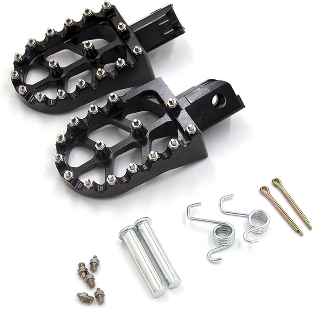 Cnc Aluminum Alloy Foot Pegs Motorcycle Off-road for Cr/crf/125/250/500/230/450r Dirt Bike FootPegs Pedals Rest (balck)