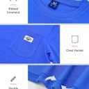 NORTHYARD Men's Cotton Shirts Heavyweight Short Sleeve Casual T-Shirts with Chest Pocket Work Wear (Blue, XL)