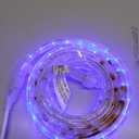 Brizled Blue Rope Lights, 18ft 216 LED Rope Lights Waterproof, 120V ETL Listed Plugin Blue Light Connectable with Clear PVC Tube, Indoor/Outdoor Christmas Lighting for Backyard Garden Patio Christmas