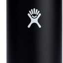 Hydro Flask 40 Oz Wide Flex Straw Cap Bottle - Insulated Stainless Steel - Wide Straw Lid, Non Spill, Leakproof in Black