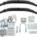 Replacement RV Trailer Heavy Duty Leaf Spring with Hanger Kit & U-Bolt kit & Trailer Axle kit -26.58" total Long 3500-lb. Weight Capacity 4-Leaf Fits most vehicles trailers boats-2pc