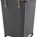 StorageWorks 160L Laundry Basket with Wheels, Large Rolling Hampers for Clothing Organizer, Dirty Clothes Basket for Hotel, Home, Closet, Dorm, Grey