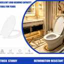 V-Shape Toilet Seat, Soft Close, Quick Release, White PP
