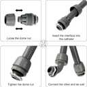 Electrical Conduit Kit 3/4'' 4FT Grey Electrical AC Whip Kit, Liquid-Tight Flexible Electrical Conduit with 90 Degree and Straight Connector Fittings