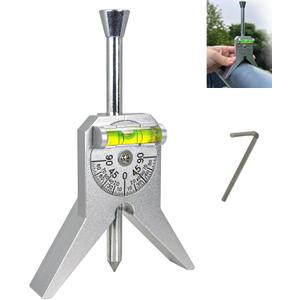 Upgraded Pipe Center Finder, Measure Pipe Diameter, Pipefitter Tools With Centering Head, Measure Pipe Diameter Over 0.5" & up With 4" Y-Type Base and Adjustable Dial Bubble Protractor