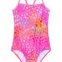WhizBuzz Swimsuits for Girls 2T 3T Pink Swimwear One-Piece Toddler