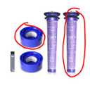 Vacuum Filter Replacement Kit for Dyson V7, V8 Animal, V8 Absolute & SV10 Cordless Vacuum Cleaners, Replaces Part # 965661-01 & 967478-01 (4P) (blue)