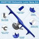 1545680 5304517203 Dishwasher Lower Spray Arm Assembly with 5304518968 Support & 5304506518 Trap Drain Filter Compatible with Frigidaire Kenmore 154568001 154414101 154568002 154250901 PS12585623