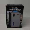 NineSky Dehumidifier for Home, 95 OZ Water Tank, (1000 sq.ft) Dehumidifiers for Bathroom Bedroom Basement with Auto Shut Off,7 Colors LED Light (Gray)