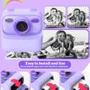 Mgaolo Kids Camera Instant Print Photo,Children Digital Camera Toys Gift with HD Video for Girls Boys 3-12 Age,Chritmas Birthday Festival Present for 3 4 5 6 7 8 9 Year Old Child (Purple)