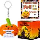 Thanksgiving Gifts Adopt Crochet Pumpkin Knitting Doll with Gift Box Positive Card for Christmas Fall Halloween