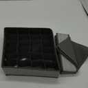 DIOMMELL 4 Pack Foldable Cloth Storage Box Closet Dresser Drawer Organizer Fabric Baskets Bins Containers Divider for Clothes Underwear Socks Lingerie Clothing, Dark Grey 40-0000