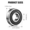 50 Pcs 608 2RS Ball Bearings,Bearing Steel and Double Rubber Sealed Miniature Deep Groove Ball Bearings (8mm x 22mm x 7mm) for 3D Printer, Skateboards, Electric Motor, Scooters