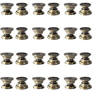 24PCS Drawer Knob Base for DIY Crystal Epoxy Resin, Drawer Handle Accessories Home Room Decoration, Alloy Metal Base Bulk for DIY Resin Knob (Bronze)