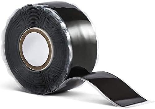 1 Inch x 10 FT Black Self-Fusing Silicone, Thickness 0.5mm Hose Repair Tape, Heavy Duty and Leak Proof Rubber Hose Tape, Pipe for Water - Black