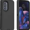 for Motorola Edge 2022 Case, Defender Case Heavy Duty Shockproof Dustproof 3 in 1 Rugged Protective Phone Cover for Motorola Moto Edge 2022 (Black)