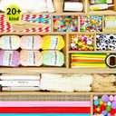 Fusihey Craft Supplies for Kids  Kids Craft Kit Box with 3000+ Pieces, Arts and Crafts Kit for Kids Ages 48 & 812, Storage Craft Box for Girls Boys, Bulk Art Materials Set Gift