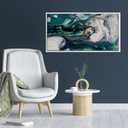 Pixy Canvas Floater Frame 10x20 for 3/4 (0.75) inch Deep Canvas Paintings/Canvas Prints/Wood Canvas Panels/Wall Art/Wall Decor/Home Decor/Artwork (White, 10 x 20 inch, Landscape)