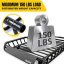 MaxxHaul Steel Roof Rack Cargo Basket, 46" x 36" x 4.5" Roof Top Carrier, Universal Fit for Cars, SUVs, Vans, and RVs, 150 lb Capacity, Weather-Resistant Easy-Install Cargo Storage (70115)